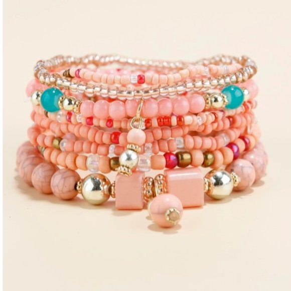 3 for $35/ 8 piezas brazalete con cuenta de colores - Picture 3 of 3